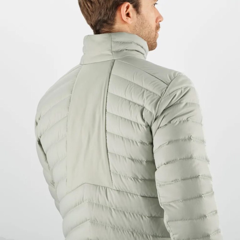 Salomon Essential Xwarm Down Men's Insulated Jackets Light Grey | CA 85P2